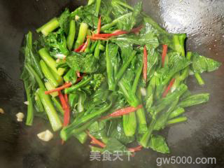 清炒菜心的做法步骤：6