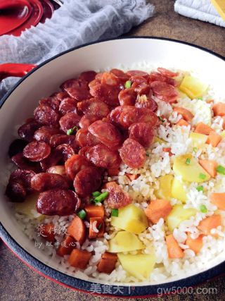 腊味煲仔饭的做法步骤:13