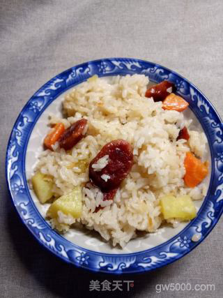 广式辣肠焖饭的做法步骤：7