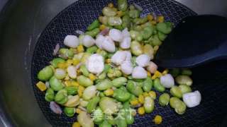 瑶柱马蹄炒蚕豆的做法步骤：8