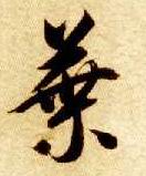 叶的书法