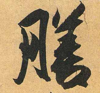 膳的书法