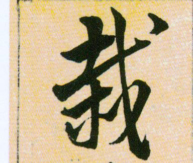 栽的书法