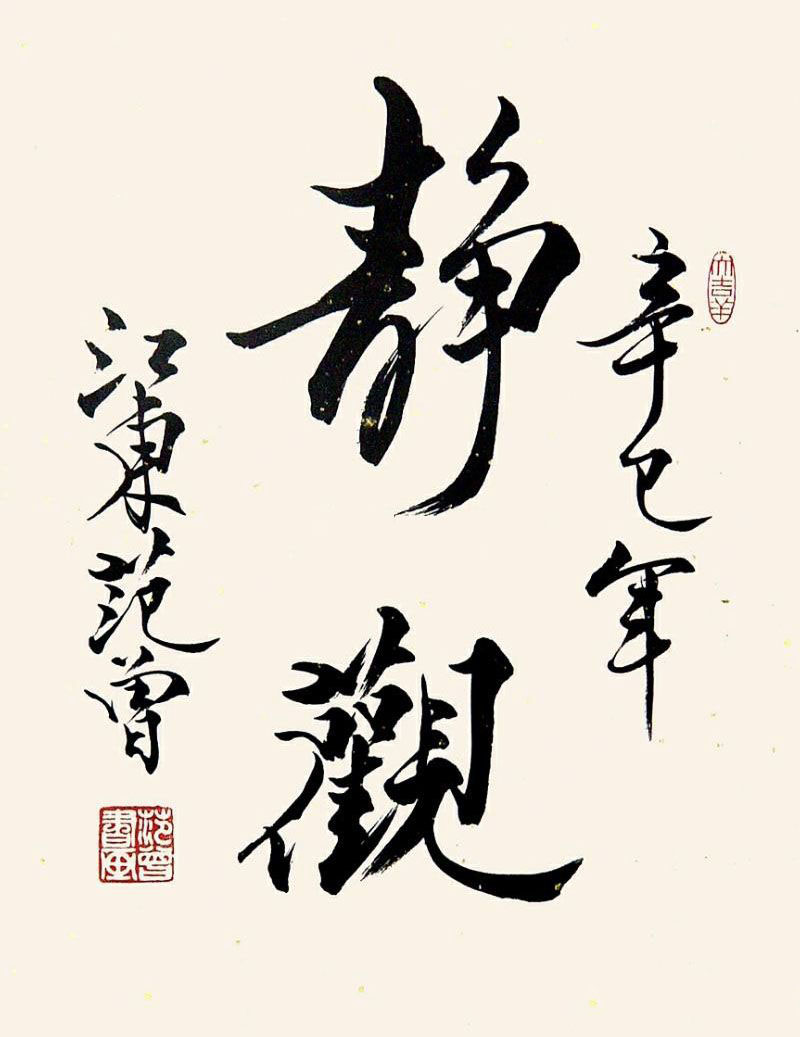 中国当代书画大师范曾书法作品欣赏