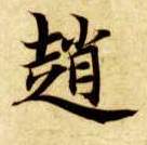 赵的书法