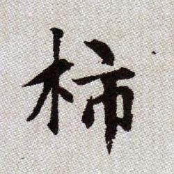 柿的书法