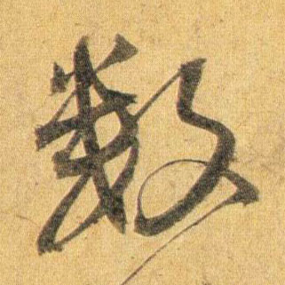 数的书法