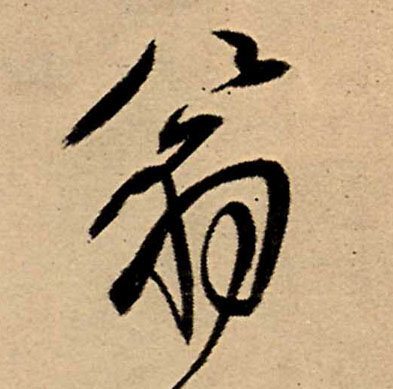 翁的书法