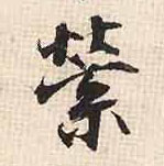 萦的书法