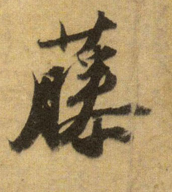 藤的书法