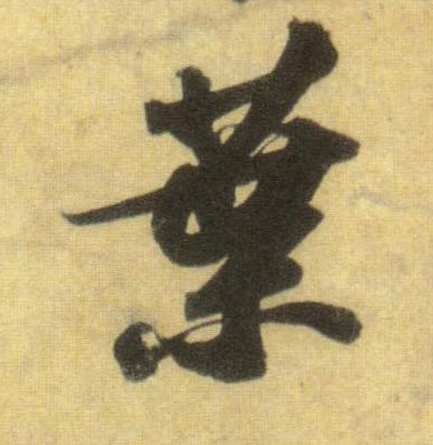 叶的书法
