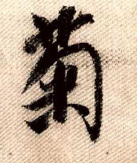 菊的书法